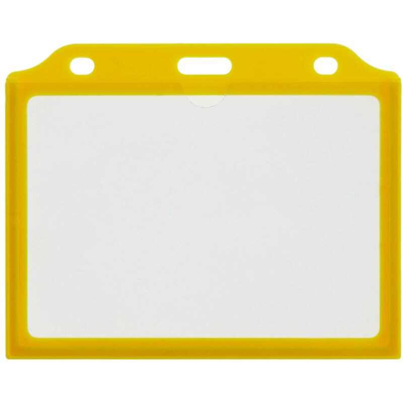 Image of Manicotto di plastica per la carta d'identità id orizzontale A8 84x54mm giallo - Primematik
