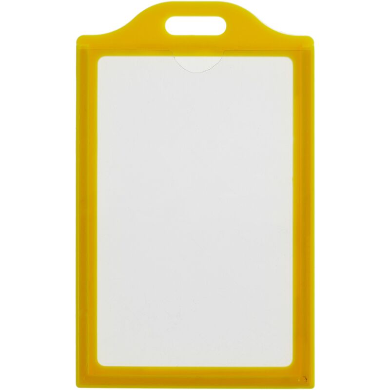 Image of Manicotto di plastica per la carta d'identità id verticale A8 54x83mm giallo - Primematik