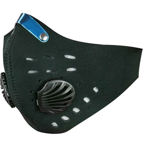 PrimeMatik - Máscara de neopreno de boca y nariz para bicicleta motorista y esquiador negro