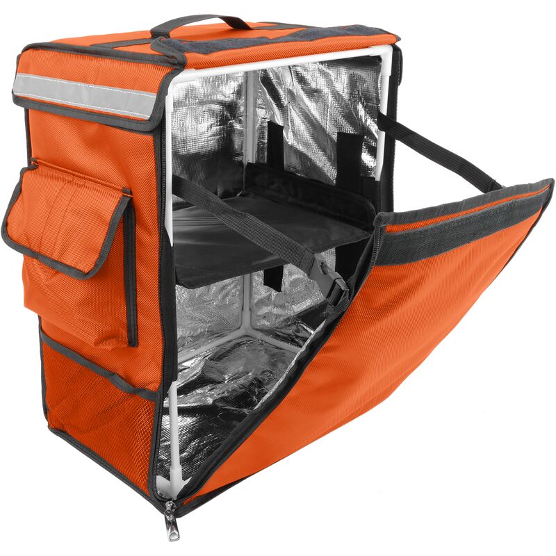 

Mochila isotérmica 35 x 49 x 25 cm naranja para comidas al aire libre y entrega de pedidos de comida en moto o bicicleta - Primematik