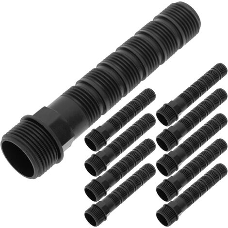 PrimeMatik - Pack de 10 unités bobine découpée filetage femelle 1/2 - 3/4 pouces couleur noire
