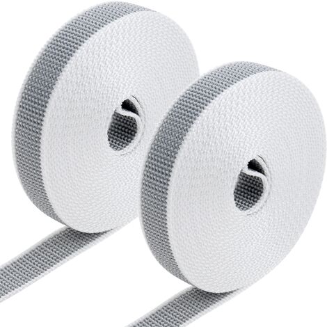 PrimeMatik - Pack de 2 unités ruban pour stores nylon mini G-8 gris 22mm x 6m