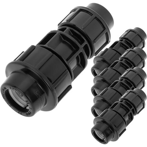 PrimeMatik - Pack de 5 unidades enlace reducido de polipropileno de 25 x 20 mm de 3/4“ a 1/2“ para sistema de riego