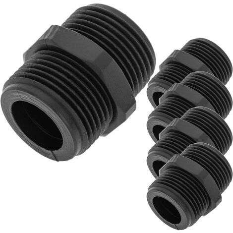 PrimeMatik - Pack de 5 unidades machón de polipropileno de 3/4“ para sistema de riego