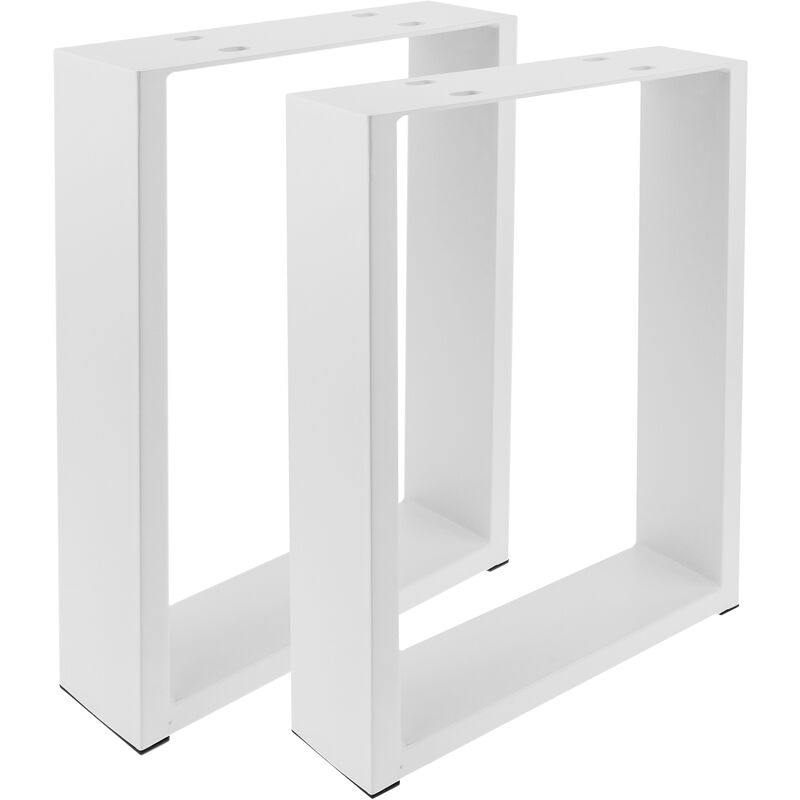 

Pies rectangulares para mesita y banqueta. Patas en acero blanca 300 x 80 x 430 mm 2-pack - Primematik