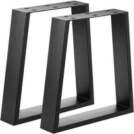 Pies en 'X' para mesa Patas en acero negro 680 x 50 x 710 mm 2-pack -  Cablematic