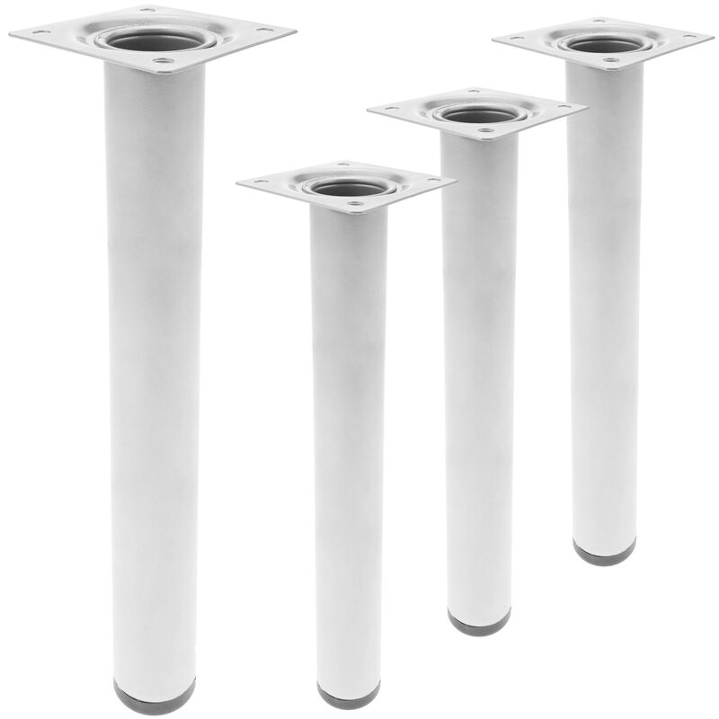 

Pies redondos para mesa y mueble. Patas en acero gris de 40cm 4-pack - Primematik