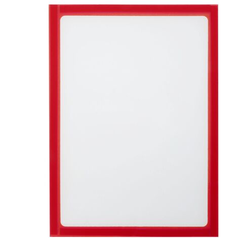 PrimeMatik - Pochette magnétique d'affichage document en format A5 avec cadre flexible rouge