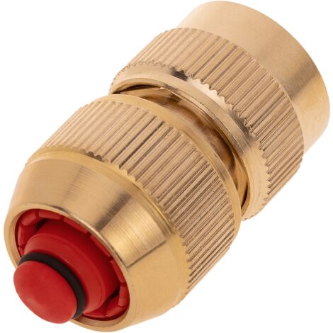 PrimeMatik - Raccord d'arrêt rapide en laiton zingué de 15 mm pour l'installation d'eau