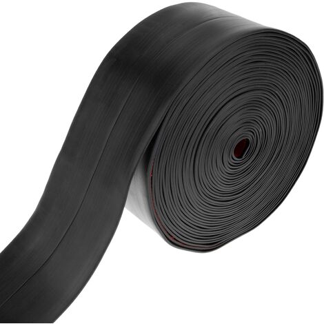 PrimeMatik - Rodapié flexible autoadhesivo 19 x 19 mm. Longitud 10 m negro