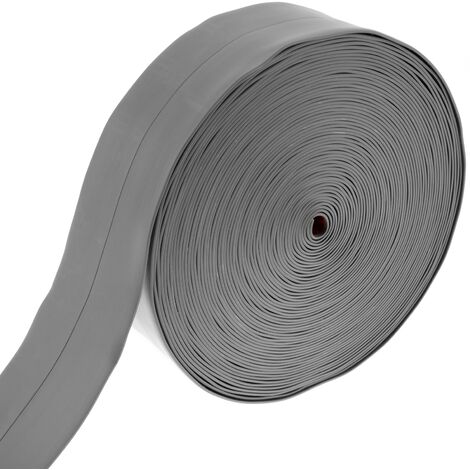 PrimeMatik - Rodapié flexible autoadhesivo 19 x 19 mm. Longitud 20 m gris