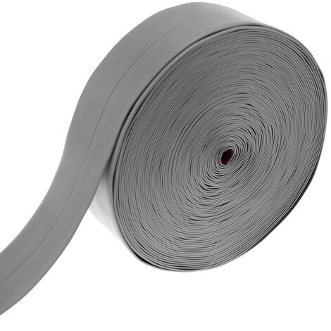 PrimeMatik - Rodapié flexible autoadhesivo 19 x 19 mm. Longitud 25 m gris