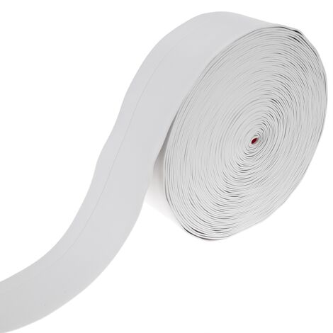 PrimeMatik - Rodapié flexible autoadhesivo 50 x 20 mm. Longitud 20 m blanco