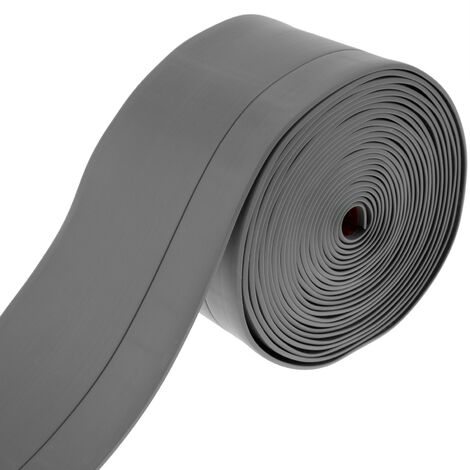 PrimeMatik - Rodapié flexible autoadhesivo 50 x 20 mm. Longitud 5 m gris