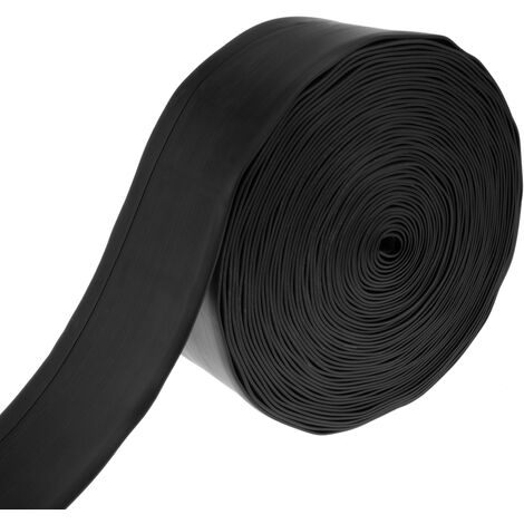 PrimeMatik - Rodapié flexible autoadhesivo 70 x 20 mm. Longitud 15 m negro