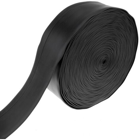 PrimeMatik - Rodapié flexible autoadhesivo 70 x 20 mm. Longitud 20 m negro