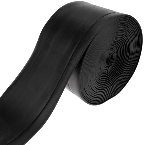 PrimeMatik - Rodapié flexible autoadhesivo 70 x 20 mm. Longitud 5 m negro