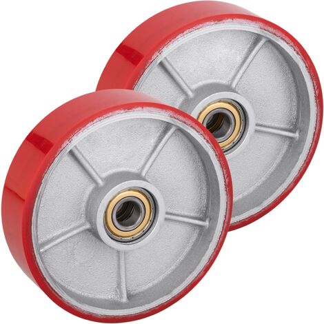 PrimeMatik - Roue pour transpalette Rouleau pour palette en polyuréthane 200x50 mm 950 Kg 2-pack