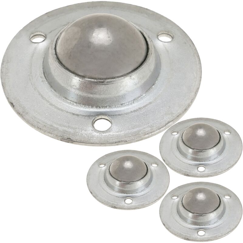 

Rueda de bola de metal 19 mm para puertas y muebles 4 pack - Primematik