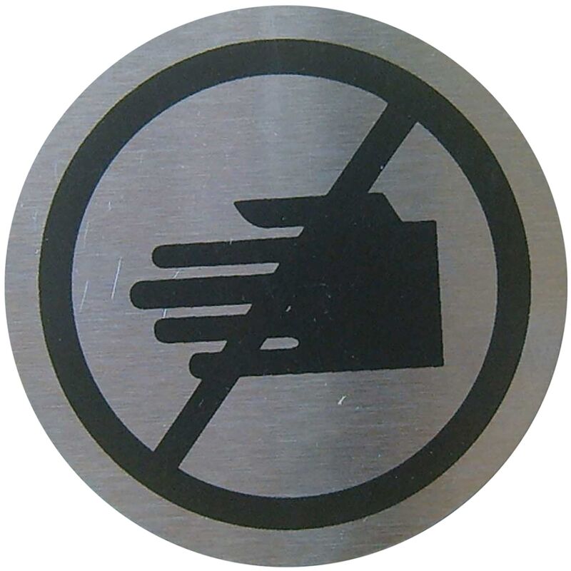 Image of Segnale vietato toccare 65 millimetri in acciaio inox - Primematik