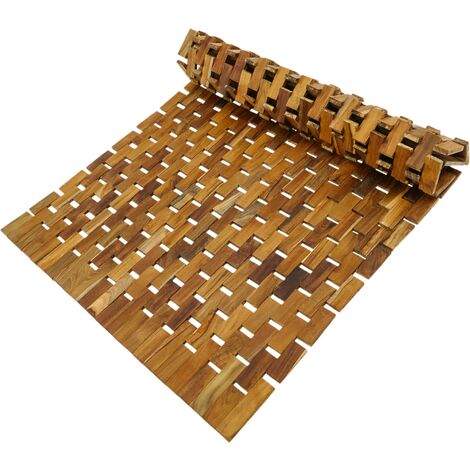  Non Slip Teak Wood Shower Mat 30 40 50 60 70 80cm Wide