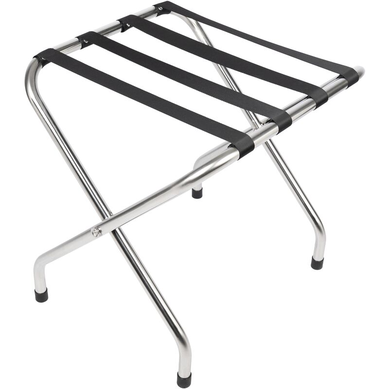 

Soporte de maletas plegable para hotel y apartamento en metal cromado 554 x 500 x 554 mm - Primematik