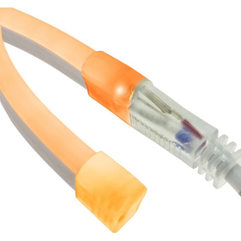 Image of Striscia flessibile led Neon Flex lnf 16x8mm 220VAC 50m arancione - Primematik
