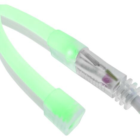 LKNO-50-WW - Tubo neon a Led Professionale da 50 metri emissione bifacciale  bianco caldo tagliabile con cavo e spina schuko IP65 (Bianco Caldo - 50  metri) - Luccika