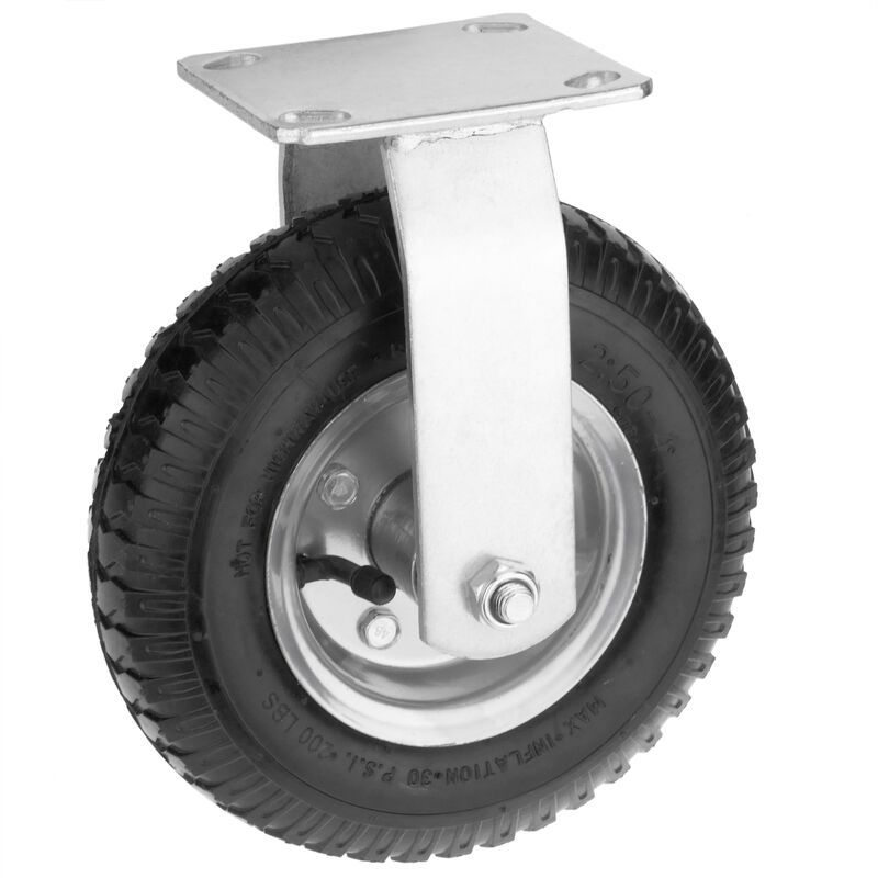 PrimeMatik - Wheelbarrow fixed wheel 200 lbs 8x2.5' 203x64 mm. Replacement tyre for transport platform