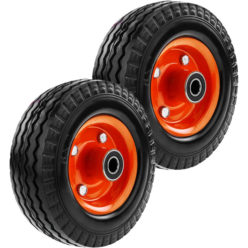 Wheelbarrow solid wheel 2-pack 110 lbs 6x2' 152x50 mm. Replacement tyre for transport platform - Primematik