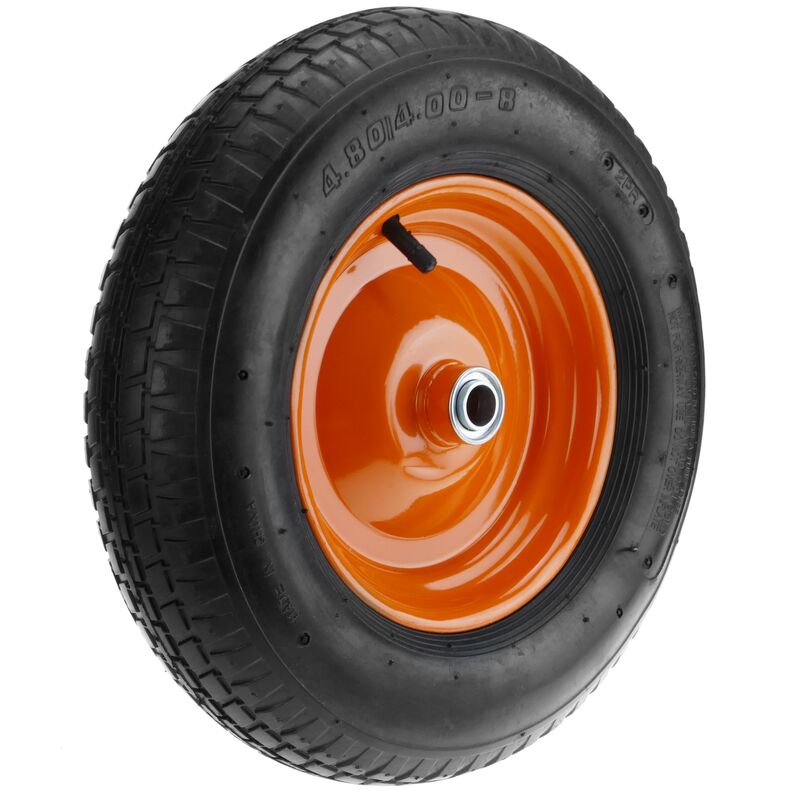 PrimeMatik - Wheelbarrow wheel 210 lbs 16x4' 406x102 mm. Replacement tyre for transport platform