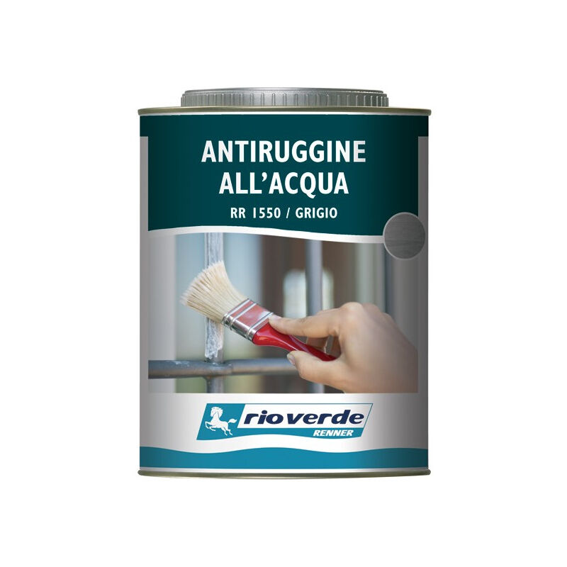 Renner Rr1550 750ml Antiruggine Grigio Base Acqua Per Ferro