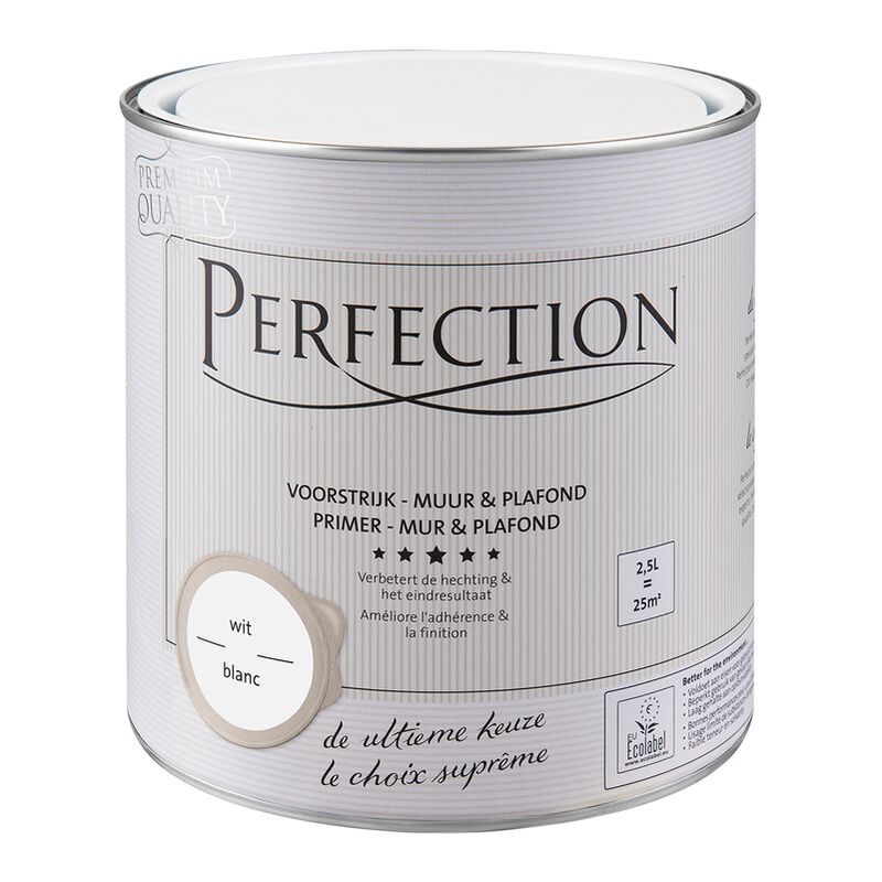 

Primer para pared interior y techo blanco - 2.5L - 25m² - Blanco - Perfection