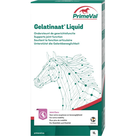 PrimeVal Gelatinaat Liquid für Pferde - Zur Unterstützung der Gelenkbeweglichkeit und Aufbau von Knorpelgewebe - 1 Liter