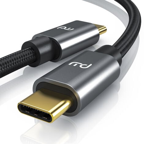 PRIMEWIRE 1m USB C 3.2 Kabel Gen 2x2-100W PowerDelivery Ladekabel - Datenkabel 20 Gbit/s - Schnellladekabel - USB 3.2 Gen2x2 - Nylonummantelung - 1m