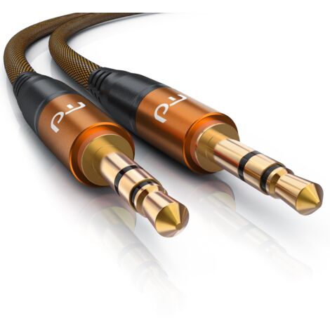 Primewire 3,5-mm-Klinke Audio-Kabel, AUX, Klinkenkabel, Metallstecker, Klinke Verbindungskabel, Audiokabel - 2m