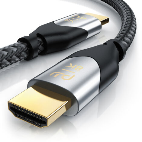 Primewire 8k HDMI Kabel 2.1, Ultra High Speed II mit Ethernet, 8K UHD II, 3D TV, eARC, HDR10+ - 4320p 120 Hz mit DSC, 7680 x 4320, Nylonmantel - 4 m