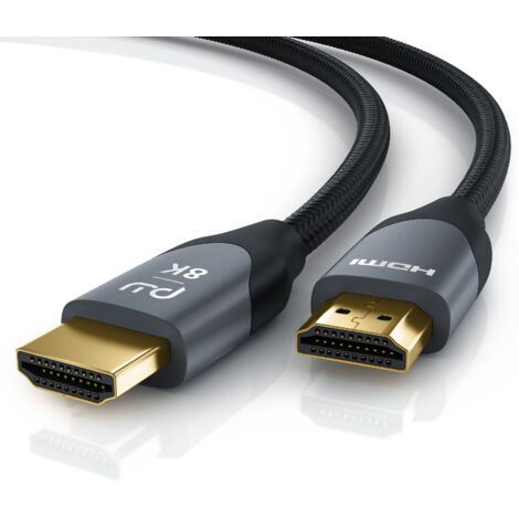 Primewire 8K Premium HDMI Kabel 2.1 mit Nylonummantelung, 7680 x 4320 @ 120 Hz mit DSC - 3m