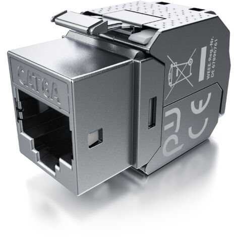 Primewire CAT.6a Keystone Modul für Ethernet LAN Kabel - RJ45 Buchse - feldkonfektionierbar - Keystone Jack - 500 Mhz - bis zu 10000 Mbit/s