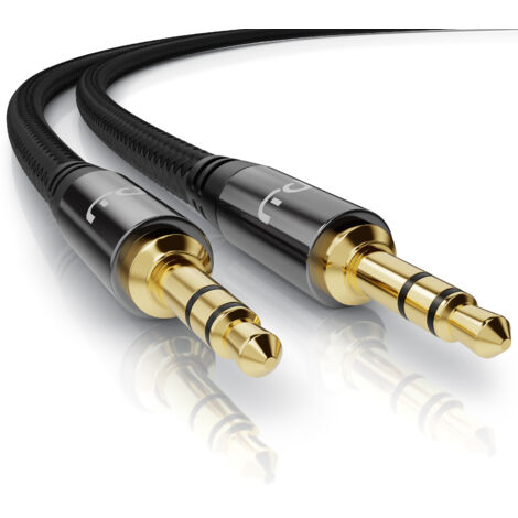 Primewire Klinkenkabel 3,5 mm AUX - Audiokabel mit Nylonmantel - 1,5m
