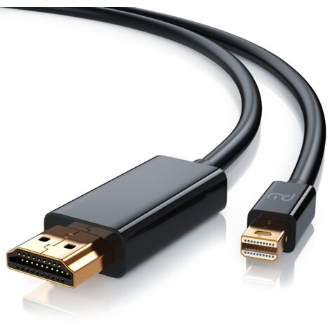 Primewire Mini DisplayPort zu HDMI Typ A Audio- & Video-Kabel, 4K miniDP  UHD 2160p Adapter / Konverterkabel - 1m