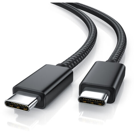 Primewire Power Delivery Ladekabel, Datenkabel, USB-C Gen3, Typ C, 0,8 m, 40 Gbit/s, Knickschutz, Nylonummantelung, für USB Typ-C Geräte