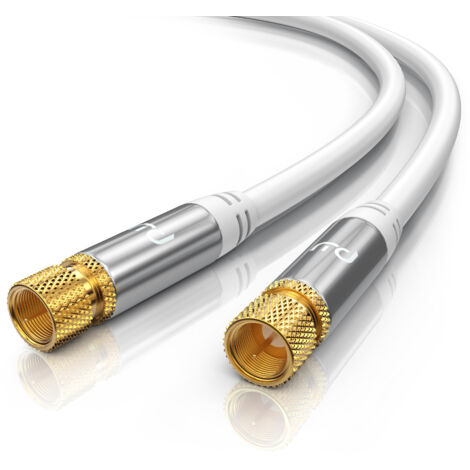 Primewire SAT-Kabel, Koax, F-Stecker, Premium HDTV SAT Koaxialkabel, 4fach Schirmung, 135dB, 75 Ohm - 0,5m