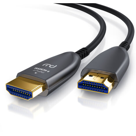 Primewire Ultra HD HDMI 2.0b Glasfaserkabel 3-fach geschirmt 4K / Full HD / 3D / ARC / High Speed mit Ethernet - 3m