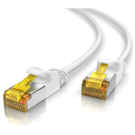 Primewire Ultra Slim Patchkabel Cat 7 - LAN Ethernet Gigabit Kabel - 10000 Mbit - U/FTP PIMF Schirmung - Netzwerkkabel - 0,25m