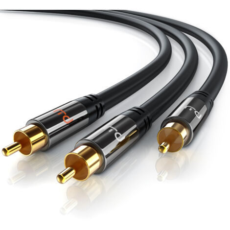 Primewire Y-Cinch Audio-Kabel, RCA, HiFi Audio-Kabel mehrfach geschirmt, 1x Cinch auf 2x Cinch - 7,5m