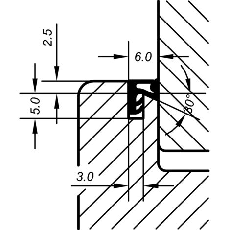 Primo ACF 6020 Überschlagdichtung (Schallschutz) Dichtung  Kunststoff weiß