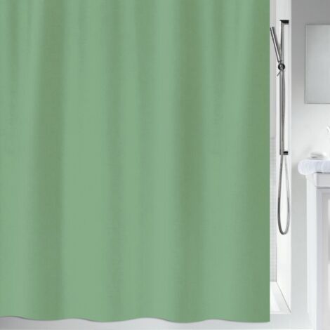 PRIMO Cortina de ducha de poliéster 240x200 cm  verde Spirella