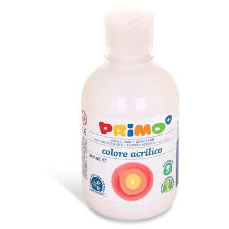 PRIMO Tempera Acrilica Bianco 300ml per Sovraverniciatura - Colore Acrilico in Flacone
