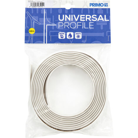 Primo Wandabschlußprofil Universal 420 cm 24 x 1 mm weiß Wandabschlussprofil